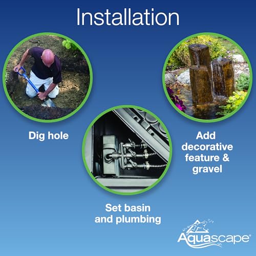 AquaBasin 45 Fountain and Water Feature Basin for Landscape and Garden (98 gallon)