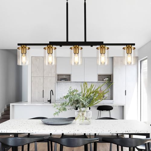 5 Light Dining Room Light Fixture (Brown / 5-Light)