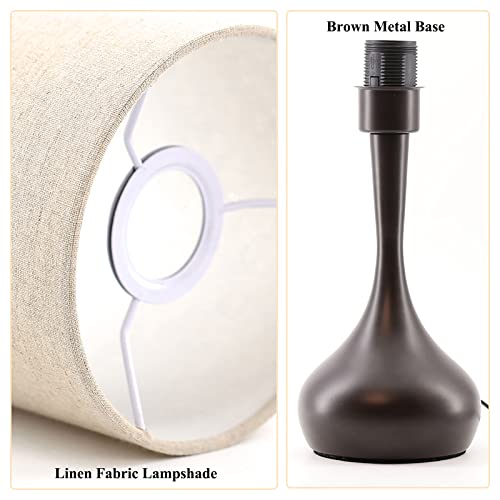 Modern Table Lamp Brown Base (Brown)