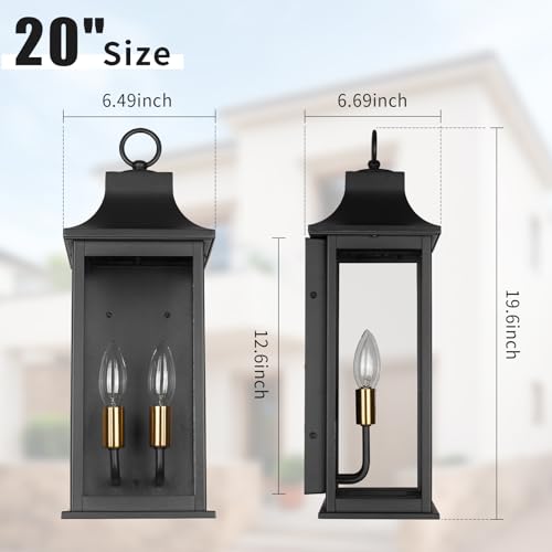 2PK 20" Exterior Coach Light Wall Mount (20 inch - 2 PK)