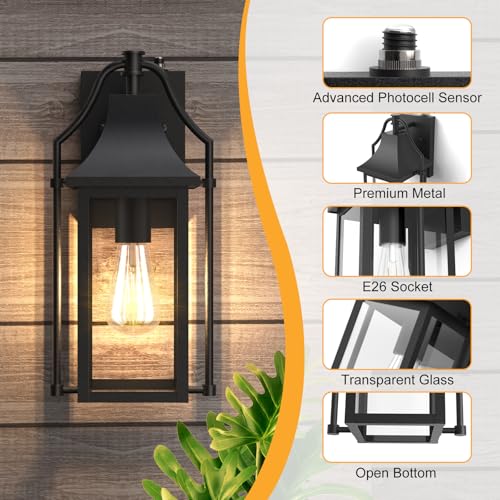 Lrge Size Dusk to Dawn Outdoor Wall Light