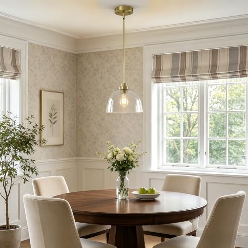 9.06" W Clear Rounded Glass Shade for Pendant Light (Clear / 9 in)