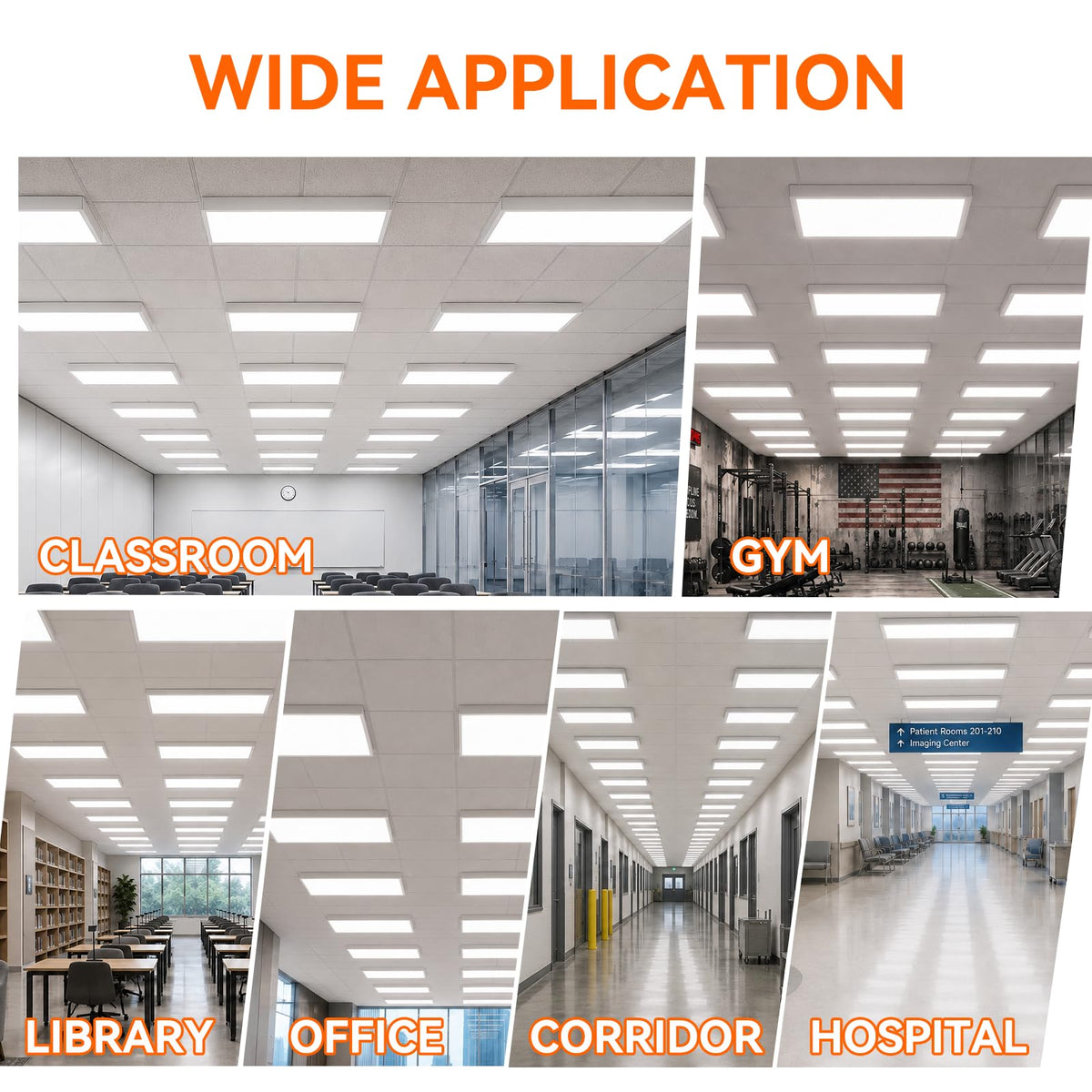 2x4 LED Flat Panel Light Surface Mount Office Fixture (2x4FT-Surface Mount-24Pack)