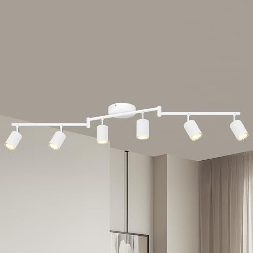 Track Lighting Kit LED (White / 6-Light Ceiling Track Lighting)
