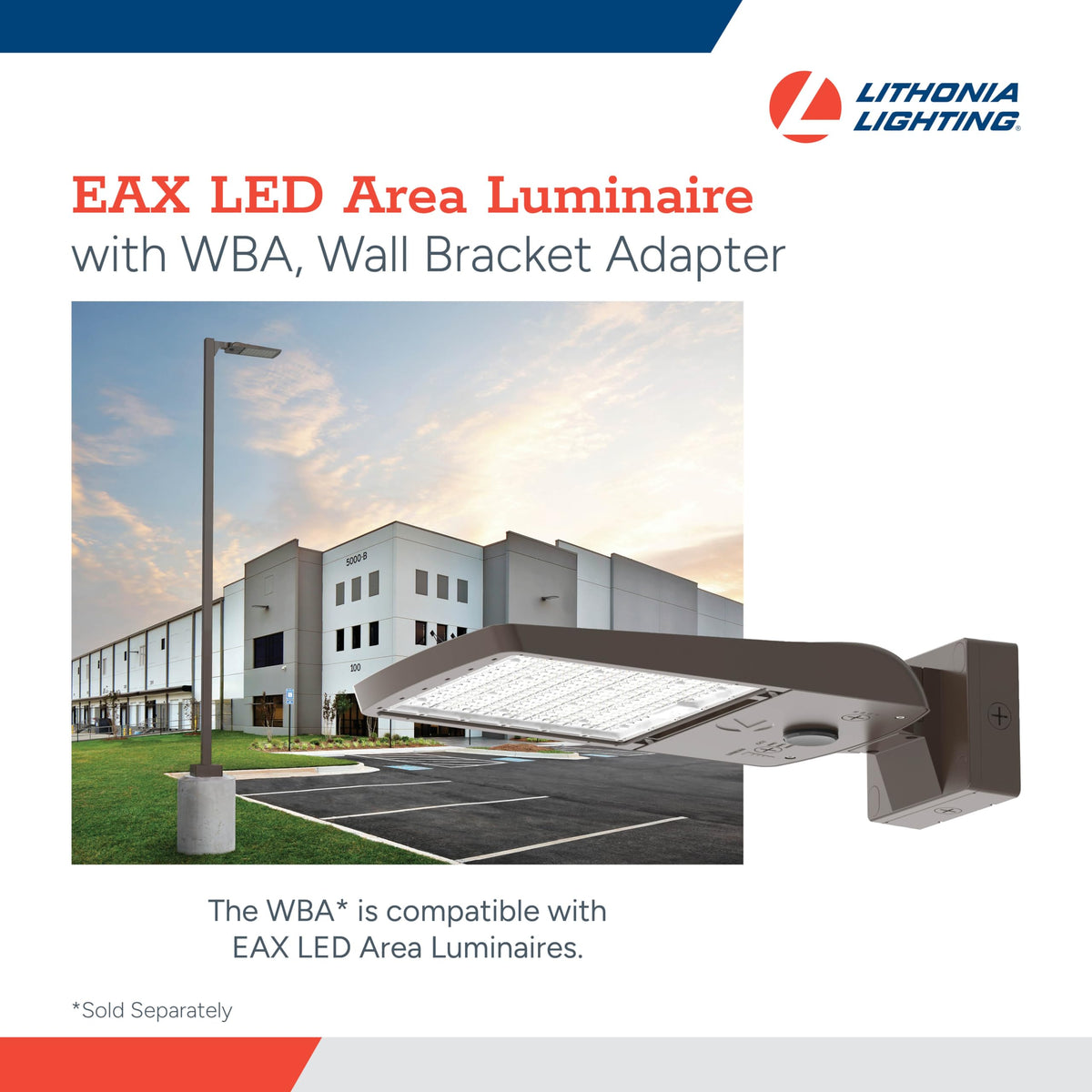LED Outdoor Area Light Fixture (29.8" L x 11.8" W x 6.7" H / Parking Lot Light)