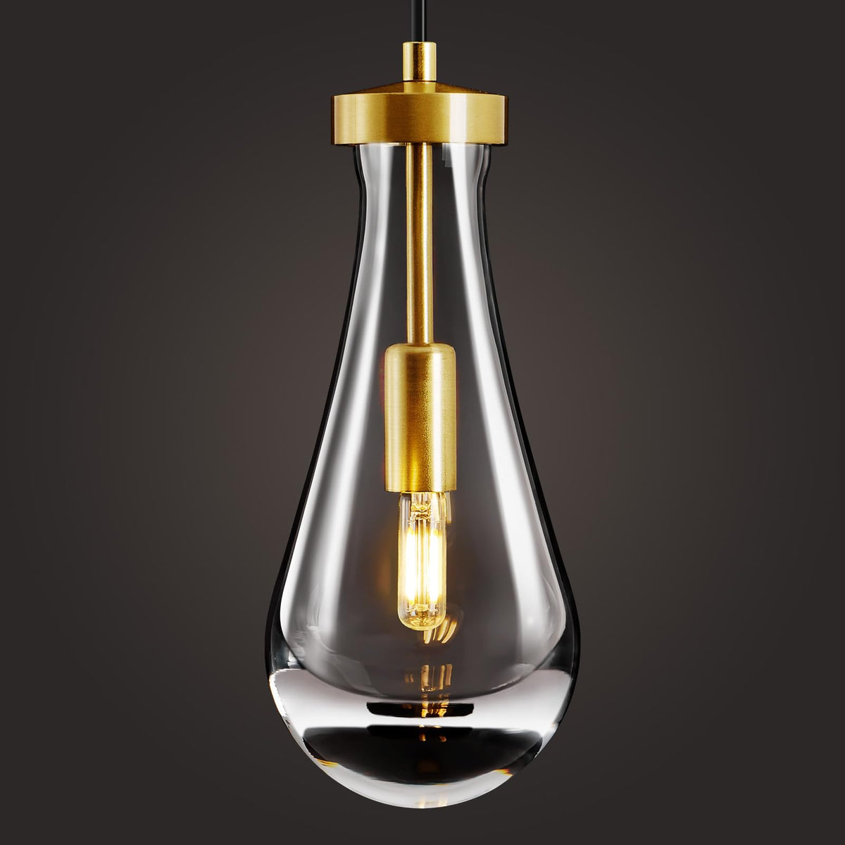 Single Raindrop Pendant Lights (Gold / 1 Head)
