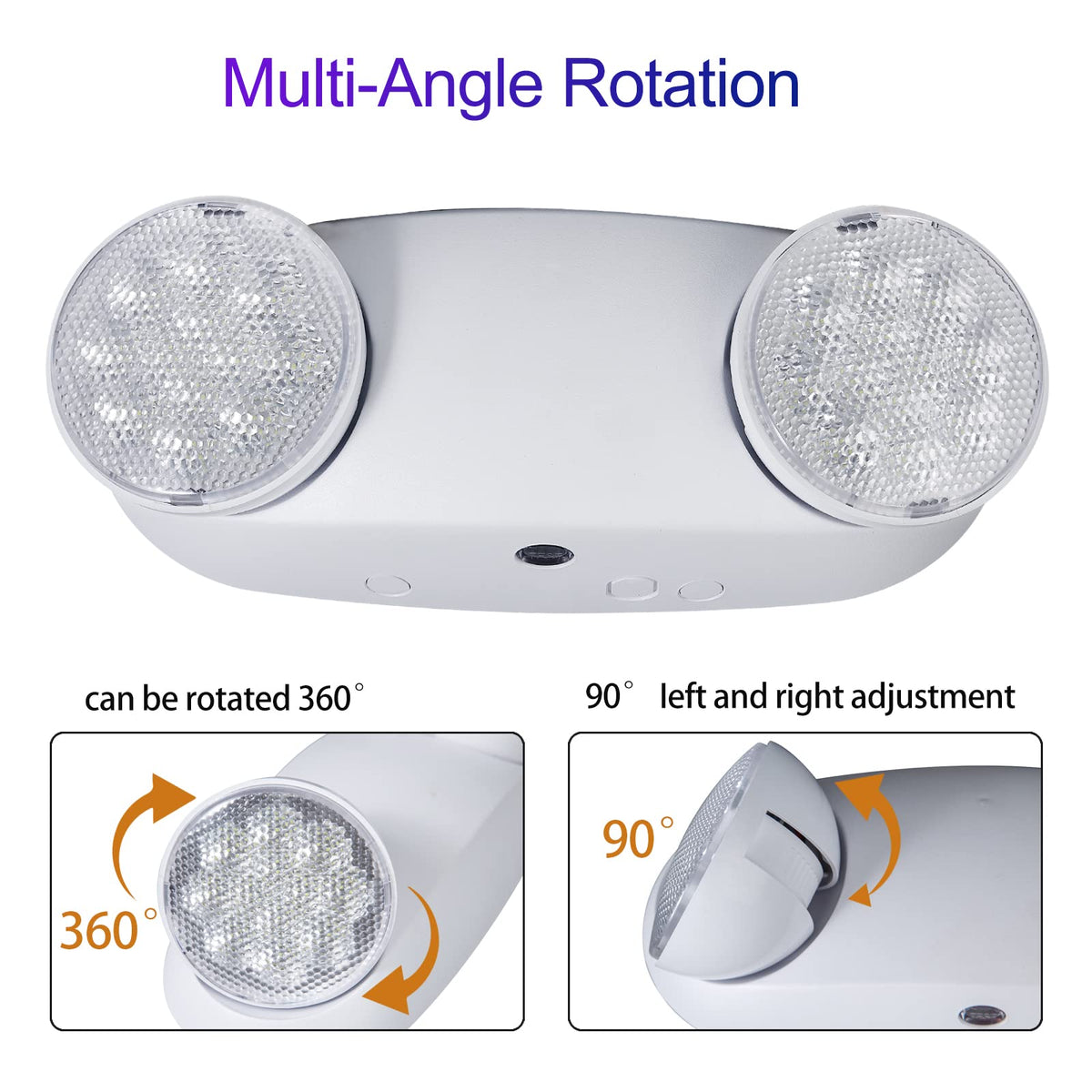 Emergency Lights with Battery Backup (6 Pack / White)