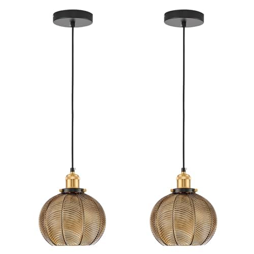 Ribbed Glass Pendant Light