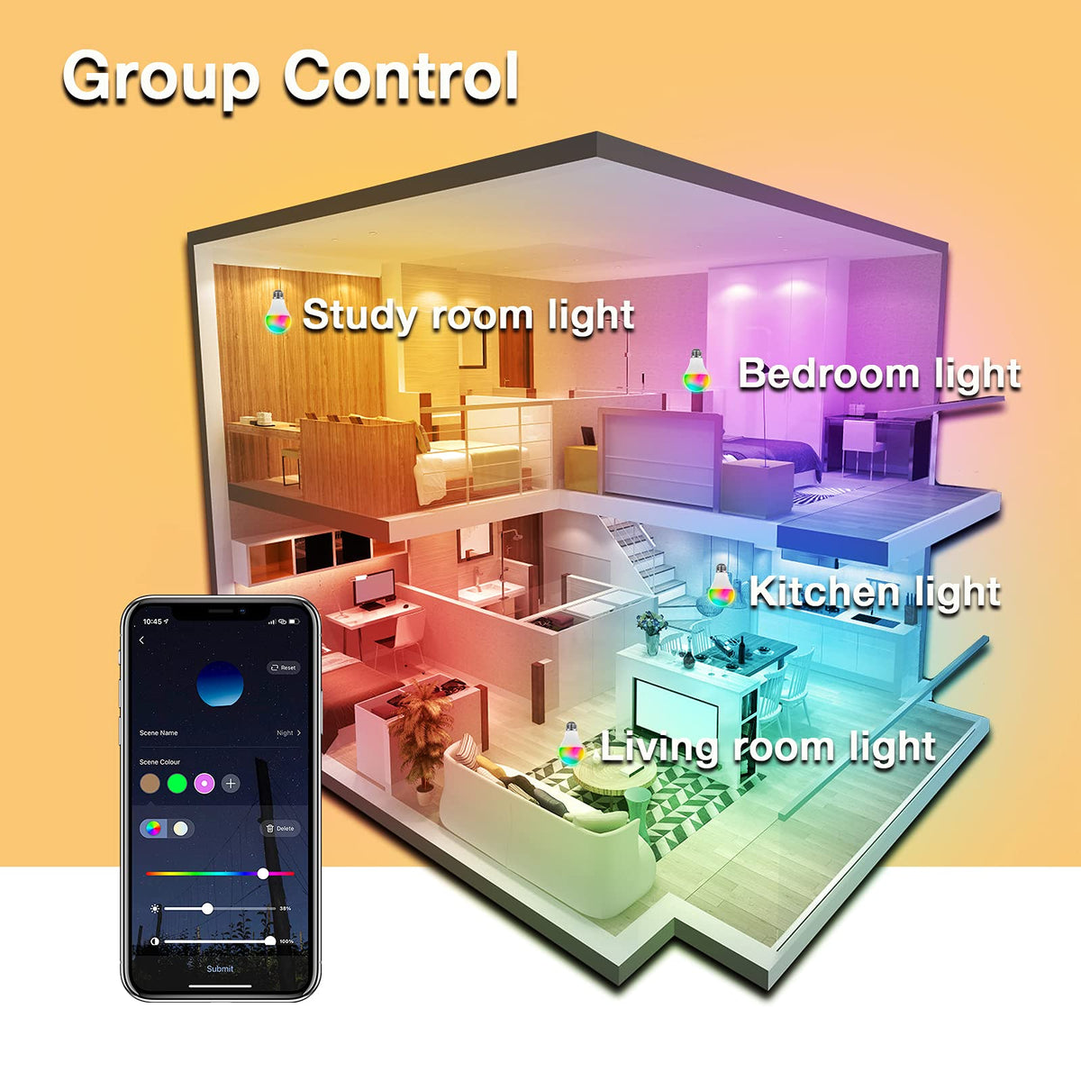 Smart Light Bulbs (6 Count (Pack of 1))