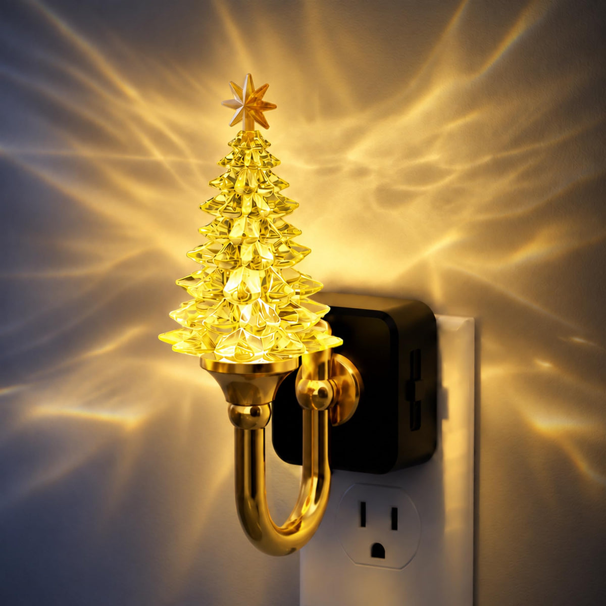 Crystal Christmas Tree Night Light (Green Crystal Christmas Tree—3000K / 1 Pack)