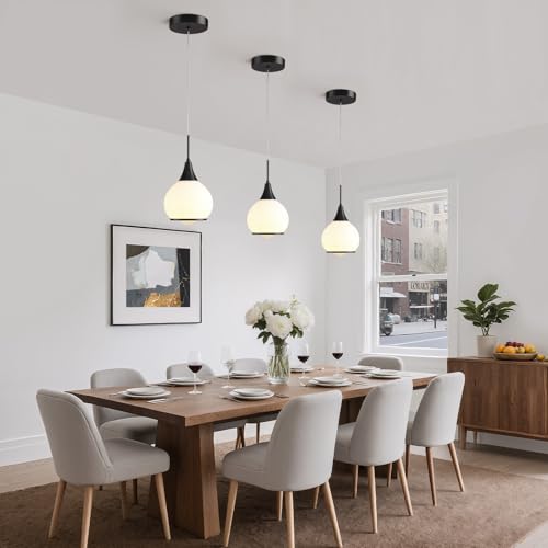 Pendant Light Fixtures Kitchen (Black / 2 Pack-6inch)