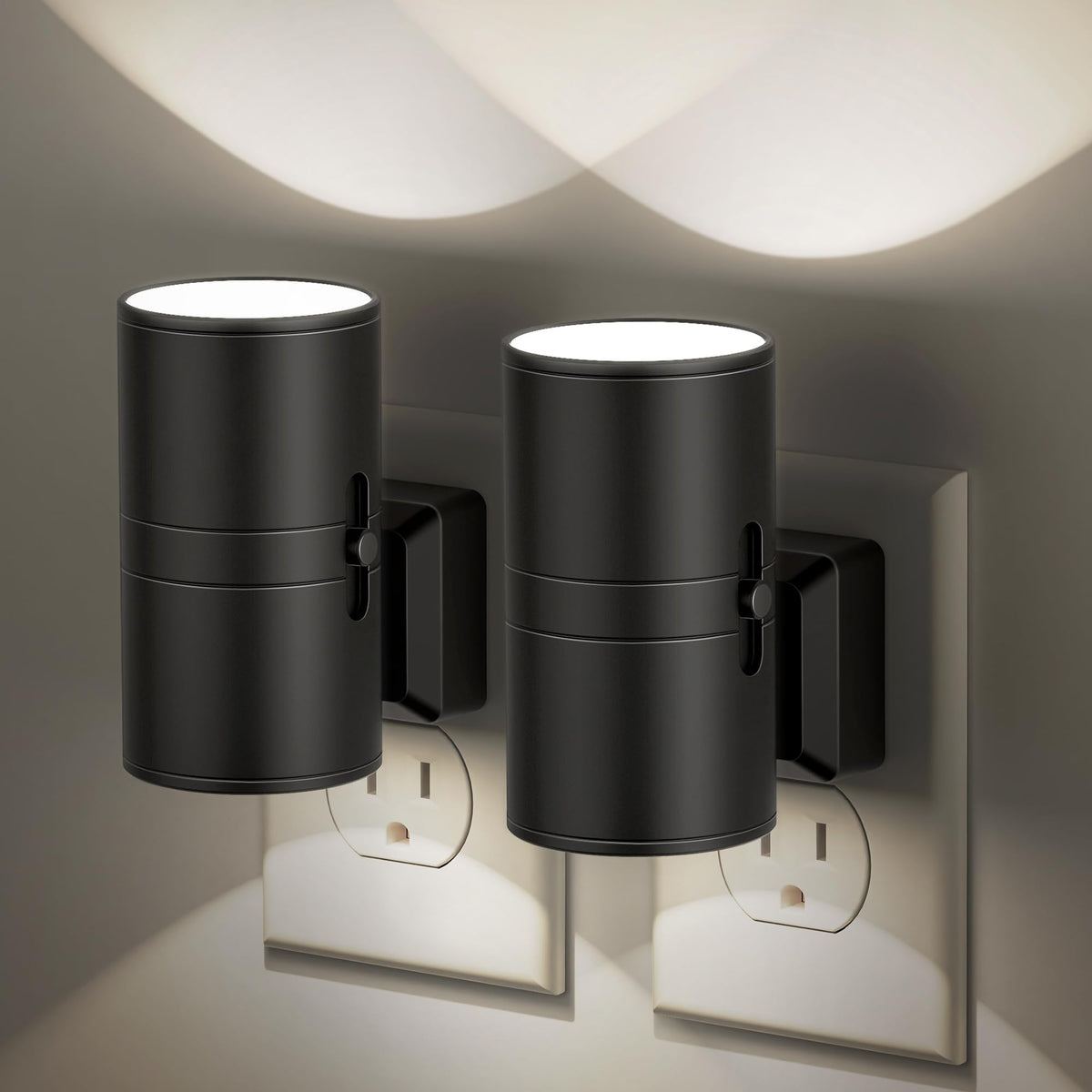 Night Lights Plug into Wall (Black)