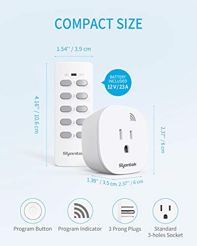 Remote Control Outlet Wireless Light Switch for Household Appliances
