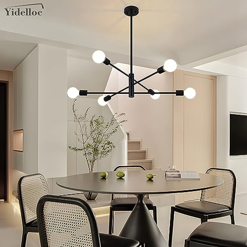 Black Sputnik Chandeliers for Dining Room