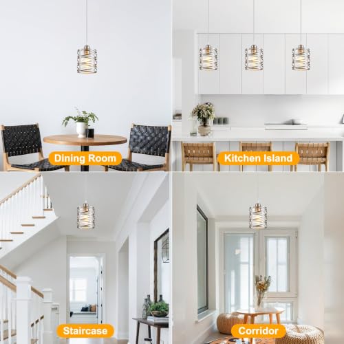 Brushed Nickel Modern Pendant Light for Kitchen Island Over Sink (Brushed Nickel Seeded Glass / 1 Light)