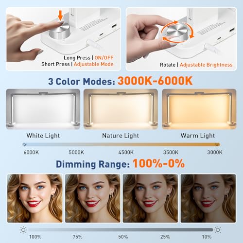 Half Moon Light for Nail Desk (White)