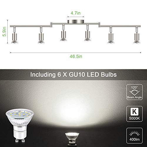 LED 6 Light Track Lighting Kit (Matt Nickel / 6 Light)