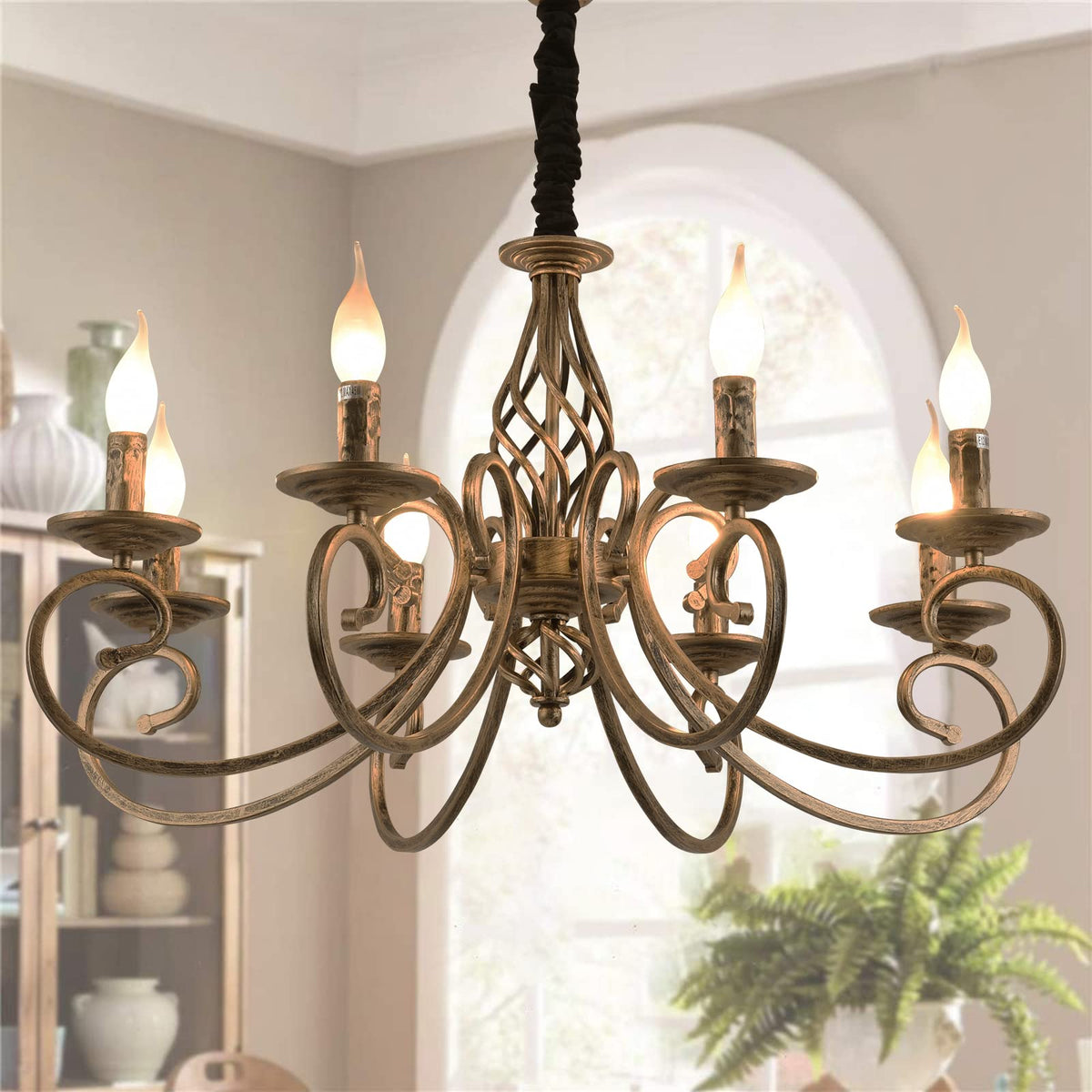 8 Light Rustic French Country Chandelier (Bronze/8 Lights)