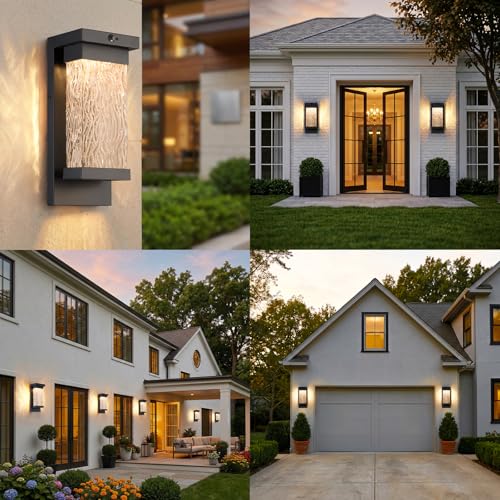 2 Pack Motion Sensor LED Outdoor Lights (Motion Sensor- 2 PACK / Black)