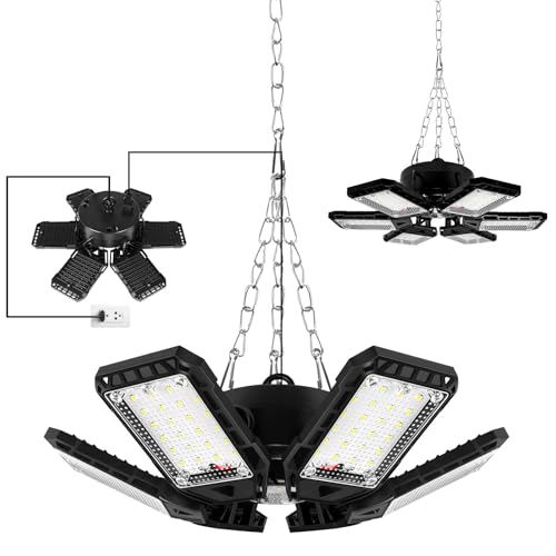 LED Garage Lights 4 Pack (6+1 Panels-Plug in)