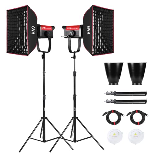 GVM SD500B LED Video Light Kit (2 Packs with softbox)