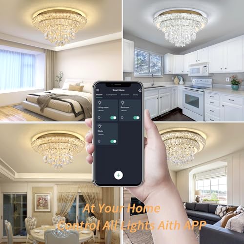 Crystal Chandeliers with Remote and APP Control