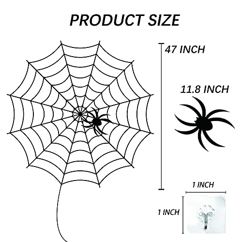 Halloween 80 LED Purple Spider Web Lights with Spider