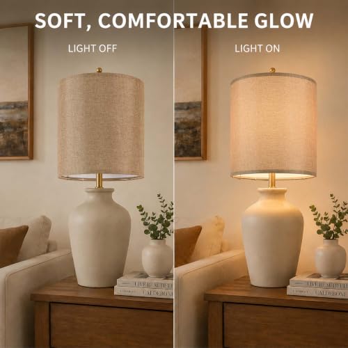 Large Caramel Lamp Shades Set of 2 (Caramel / 14"×15")