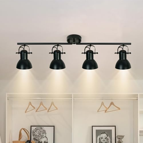4 Light Track Lighting Fixture Farmhosue Track Light Rotatable 35.8" (4 Light)