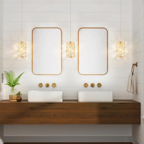 Gold Crystal Pendant Light (Round Gold)