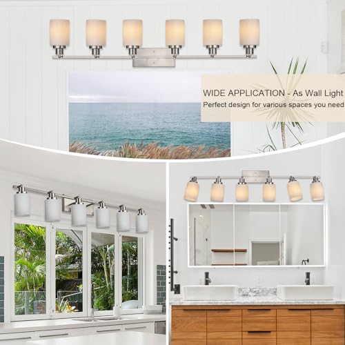 6 Lights Track Lighting Ceiling (Brushed Nickel / 6-Lights)