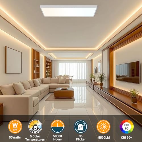 2'x4' 5500 Lumen 6 Pack LED Flat Panel (White 6 Pack / 2x4 Feet)