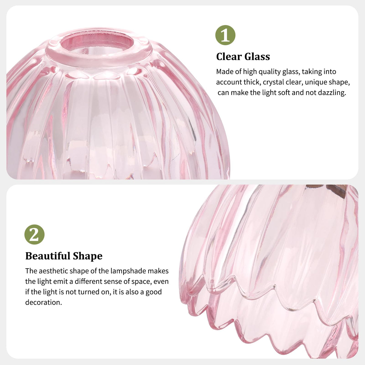 Tulip Lamp Shades Replacement (Pink)