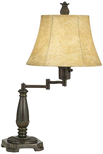 Andrea 22 1 2" High Desk Lamp Adjustable Swing Arm Bronze Brown Natural (Bronze)