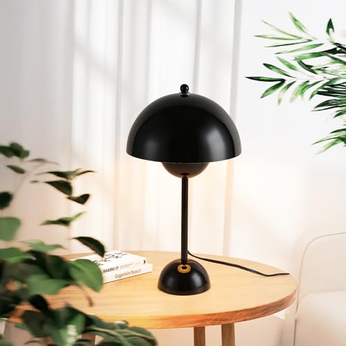 Creative Mid Century Modern Bud Table Lamp for Home&Office (Glossy Black)