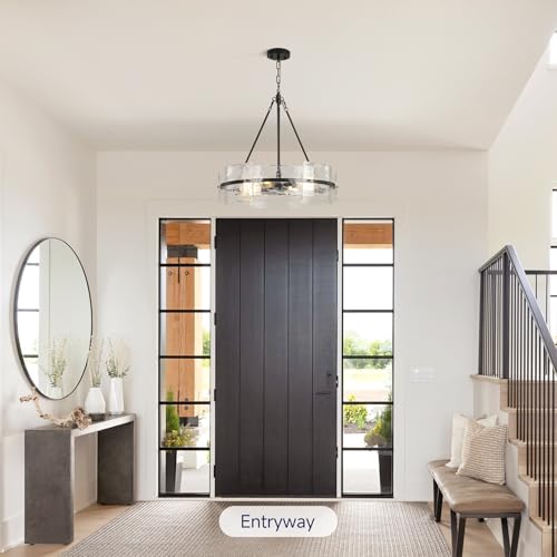 Modern Black Chandeliers for Dining Room (Matte Black)