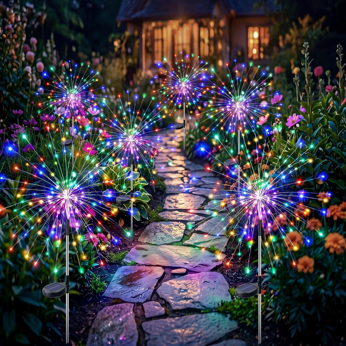 Solar Garden Lights Outdoor 6Pack (Multicolor / 6 Pack)