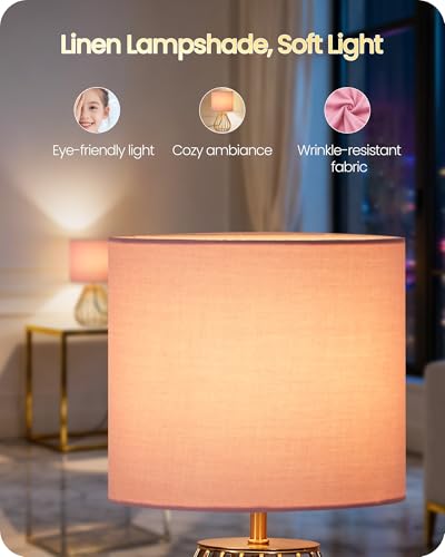 Pink and Gold Table Lamp (Pink + Gold)