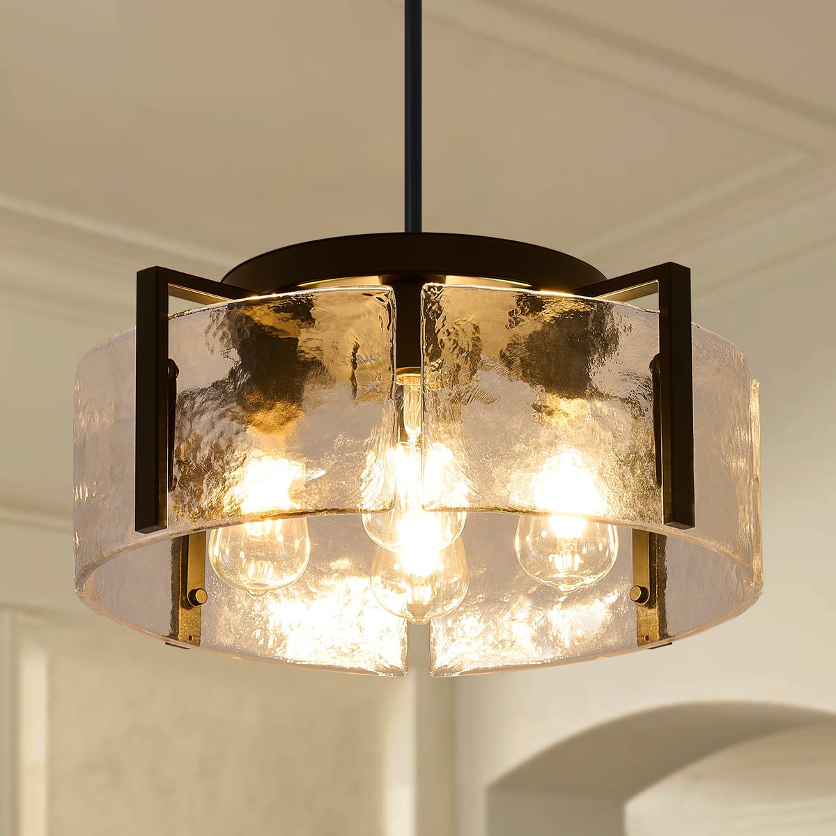 Black Chandelier for Dining Room Light Fixture (4 Light black)