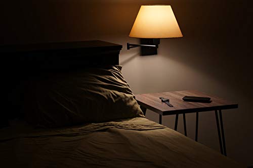 Cambridge 15" Modern Swing Arm Wall Sconce + 3 (Black,Golden Bronze Shade,2-Pack)