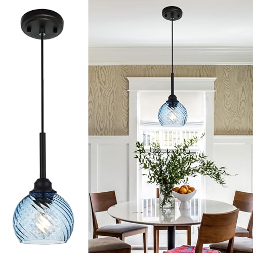 Kitchen Pendant Lighting Over Sink 1 (Blue / 1-Light-1 Pack)