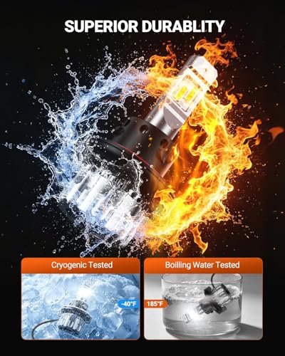 H13 Bulbs 70000LM 800% Brighter 6500K Cool White H13 Bulbs with Fan (Cool White / H13/9008)