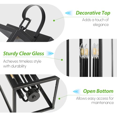 25" Extra Large Outdoor Wall Light (Matte Black / 25.2")
