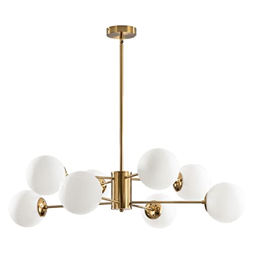 Lighting Sputnik Chandelier Light Globe Shade Frosted Glass Ceiling Pendant Light Modern Brass Kitchen Bedroom Flush Mounted Fixture
