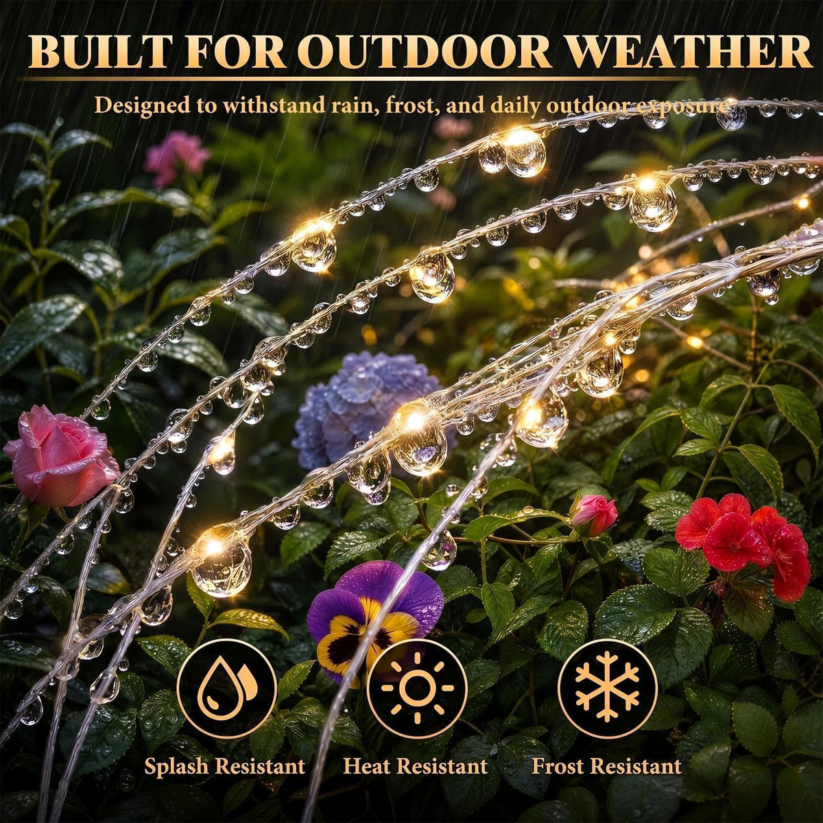 Solar Garden Lights Outdoor 4 Pack (Warm White / 4 Pack)