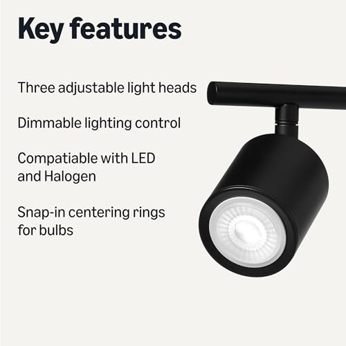 3 Light Track Lighting Kit (Black)