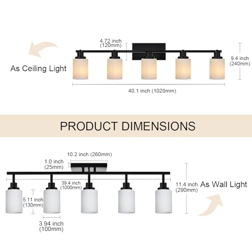 Black Track Lighting Kit (Black / 5-Lights)