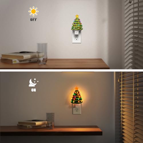Christmas Tree Night Light (Christmas Tree and Stars-3000K / 1 Pack)