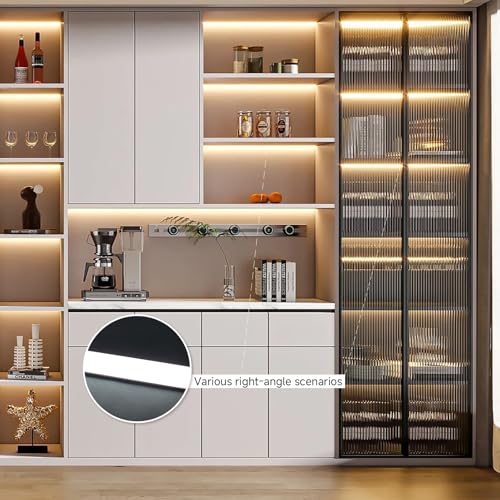 10 Pack V Shape LED Channel with Milky White Diffuser (Silver Aluminum + White Cover / 3.3FT/10P/#006)