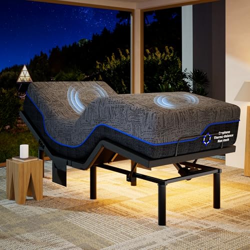 NS1 Massage Adjustable Base with Mattress Set (Twin XL / Massage Base with 14" Mattress)